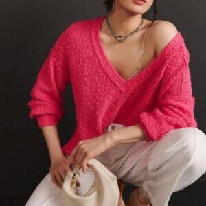 Anthropologie Pilcro Textured Vneck Sweater